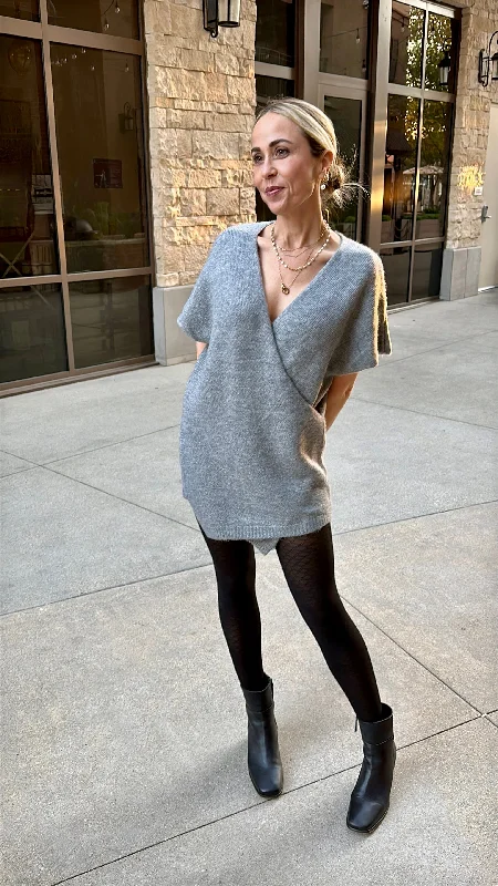 Crescent Julie Cross Over Tunic Sweater