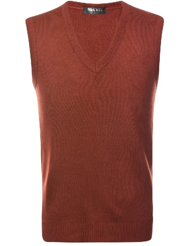 Maroon Sweater Vest - L