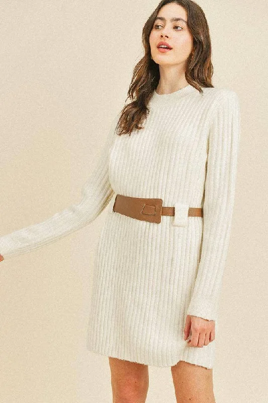 Belted Sweater Dress