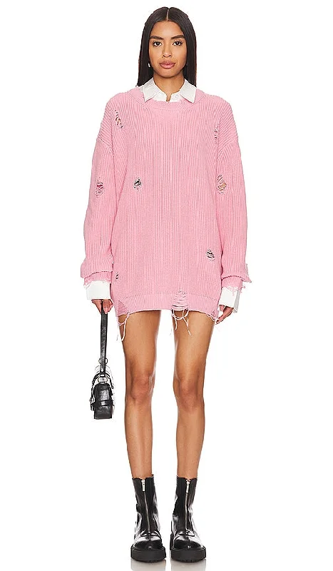 SER.O.YA Chloe Sweater Dress in Pink