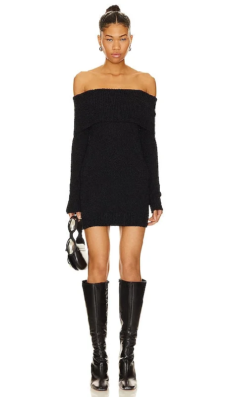 superdown Isidore Sweater Dress in Black