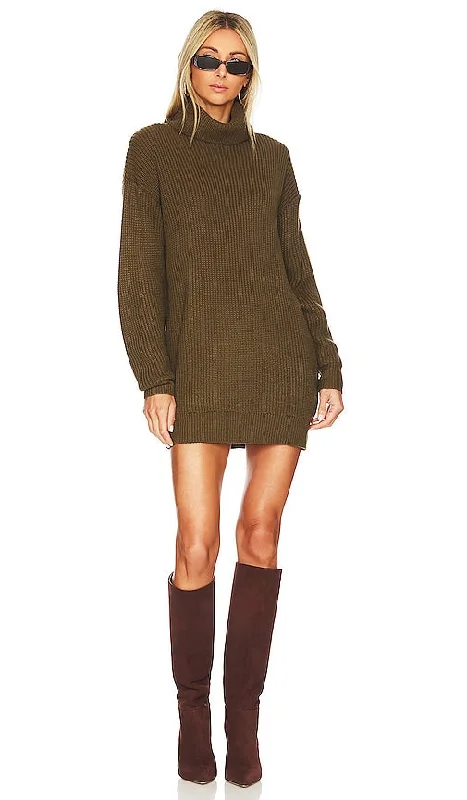 superdown Sanja Sweater Dress in Army