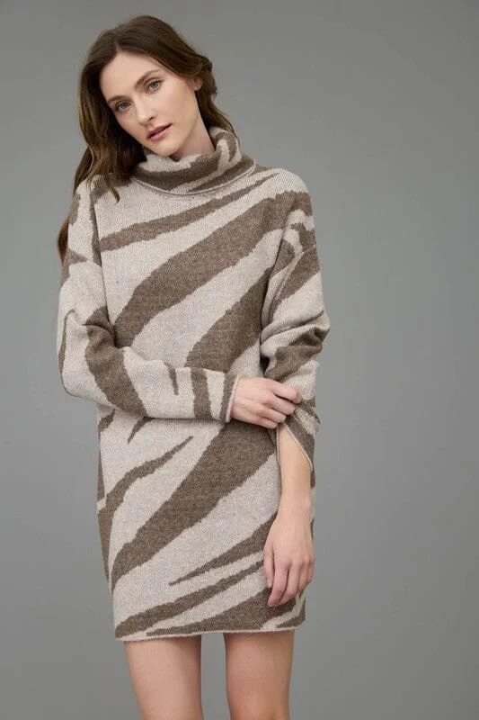 Tiger Stripe Sweater Dress